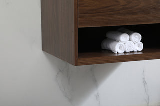 24 inch Single bathroom vanity in walnut