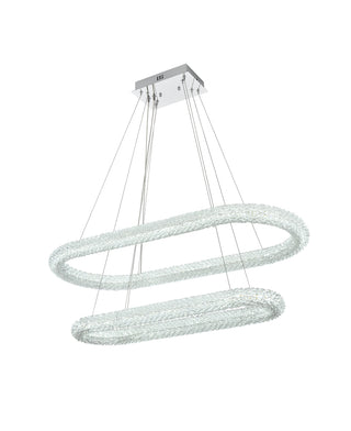 Bowen 42 inch Adjustable LED Chandelier in Chrome