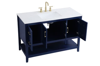 48 inch Single Bathroom Vanity in Blue