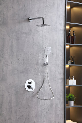 George Complete Shower Faucet System with Rough-in Valve in Chrome