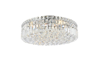 Maxime 6 light Chrome Flush Mount Clear Royal Cut Crystal