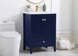 24 inch bathroom vanity in Blue