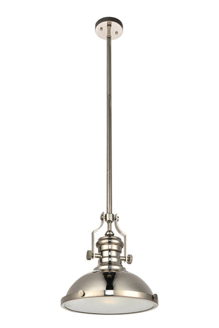 Eamon Collection Pendant D13 H13.3 Lt:1 polished Nickel Finish