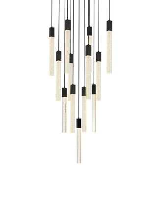 Weston 13 lights pendant in black