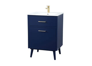 24 inch bathroom vanity in Blue