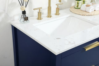 60 inch Single bathroom vanity in blue