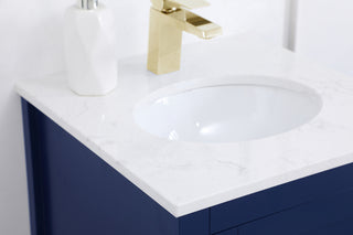 18 inch Single Bathroom Vanity in Blue