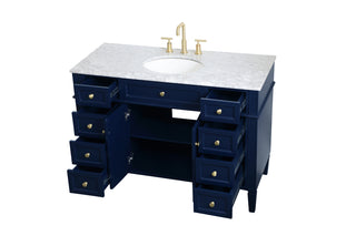 48 inch Single bathroom vanity in blue