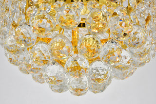 Primo 3 light Gold Flush Mount Clear Royal Cut Crystal