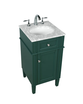 18 inch Single bathroom vanity in green