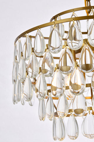 Mila 18 inch pendant in brass