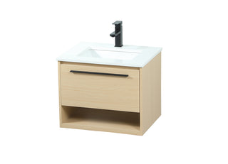 24 inch Single bathroom vanity in maple