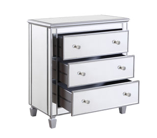 3 Drawer Bedside Cabinet 33 in.x 18 in.x 32 in. in silver paint