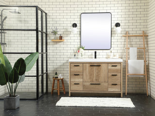 48 inch Single bathroom vanity in natural oak