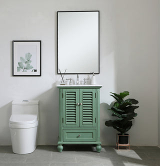 24 inch Single Bathroom Vanity in Vintage Mint