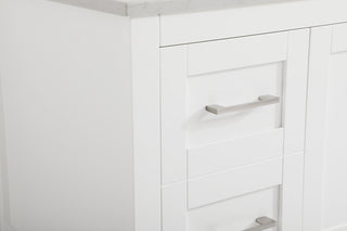 48 inch Single Bathroom Vanity in White with Backsplash