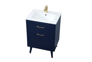 24 inch bathroom vanity in Blue