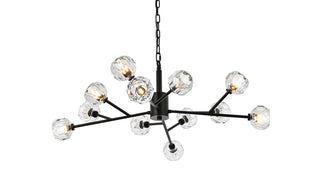 Graham 12 Light Pendant in Black