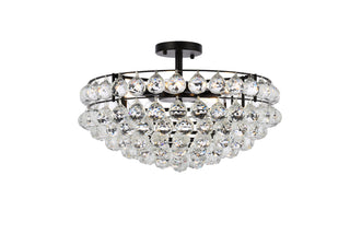 Savannah 20 inch flush mount in black