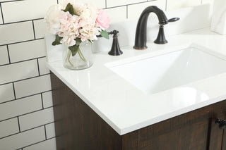 42 inch Single bathroom vanity in expresso with backsplash