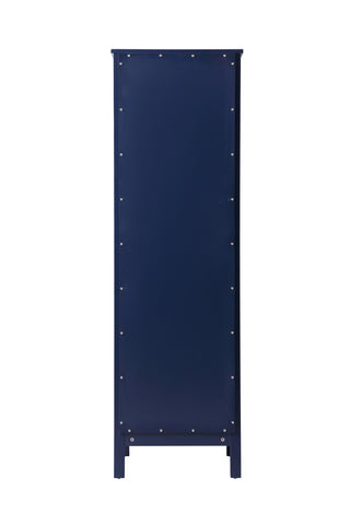 20 Inch Wide Bathroom Linen Storage Freestanding Cabinet In Blue