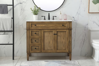 40 inch Single bathroom vanity in driftwood