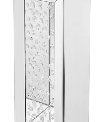12 inch Crystal End Table in Clear Mirror Finish