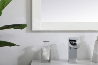 Aqua rectangle vanity mirror 18 inch in White