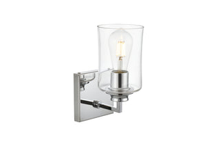 Ronnie 1 light Chrome and Clear Bath Sconce