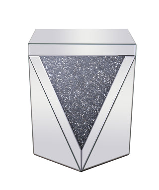 18.5 inch Crystal End Table Silver Royal Cut Crystal