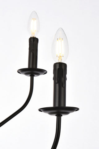 Westley 6 lights pendant in black