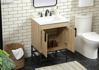 24 inch Single bathroom vanity in mango wood
