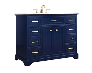 42 inch Single bathroom vanity in Blue