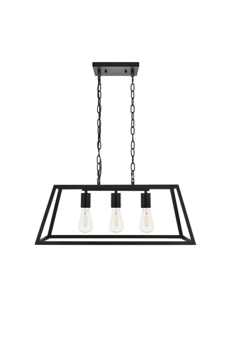 Resolute 3 light black Pendant