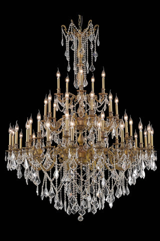 Rosalia 45 light French Gold Chandelier Clear Royal Cut Crystal