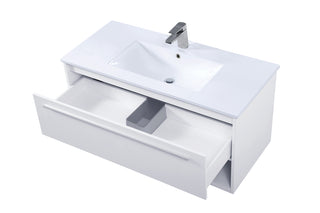 40 inch  Single Bathroom Floating Vanity in White