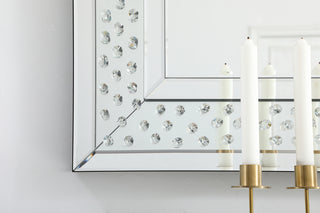 Sparkle collection crystal mirror 32 x 48 inch