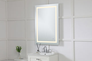 Helios 27in x 40in Hardwired LED mirror with touch sensor and color changing temperature 3000K/4200K/6400K