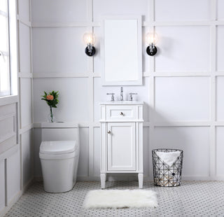 18 in. Single Bathroom Vanity set in white