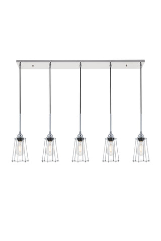 Auspice 5 light chrome Pendant