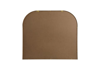 Metal Frame Arch Mirror 42x38 Inch in Brass