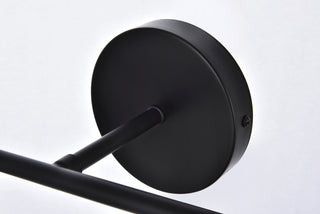 Hanson 2 lights bath sconce in black with frosted shade