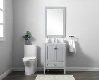 24 Inch SIngle Bathroom Vanity In Grey