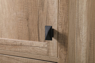 20 Inch Wide Bathroom Linen Storage Freestanding Cabinet In Natural Oak