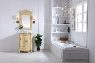 24 in. Single Bathroom Vanity set in light antique beige