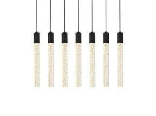 Weston 7 lights pendant in black