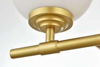 Ansley 4 light Brass and frosted white Bath Sconce