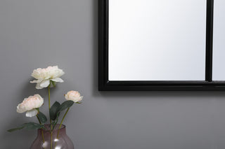 Metal windowpane mirror 24 inch x 40 inch in Black