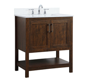 30 inch Single Bathroom Vanity in Espresso with Backsplash