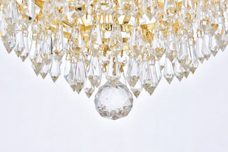 Century 4 light Gold Flush Mount Clear Royal Cut Crystal